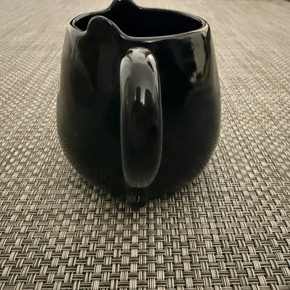 POTTERY BARN Black Vampire Bat 18 oz Stoneware Mug Spooky Halloween WhimsiGoth